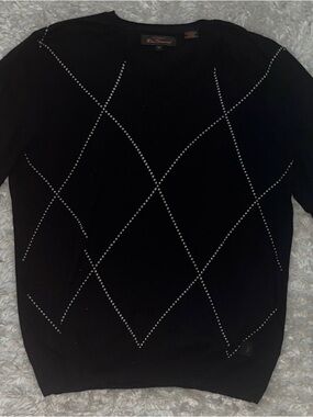 💎🌴 Ben Sherman Black Argyle Sweater